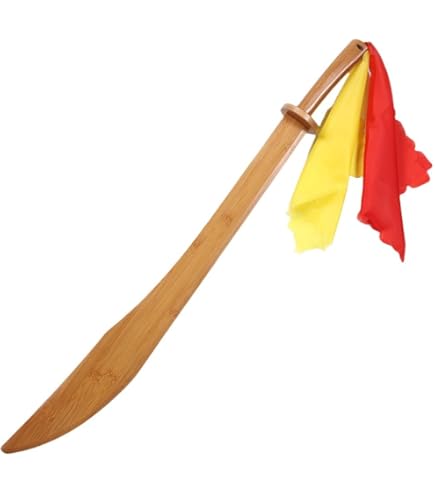 Amazon | カンフー武具・木製青龍刀3（柳葉刀） 重量約340gタイプ